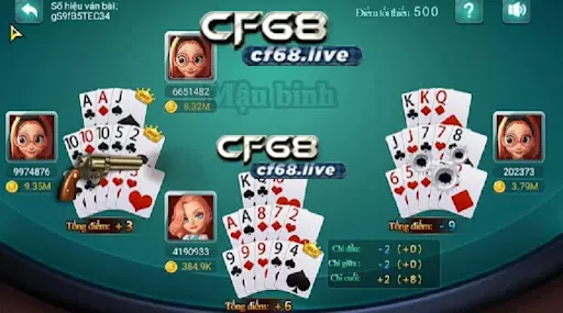 Hướng dẫn chi tiết cách chơi Poker mậu binh CF68